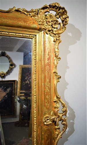 Large gilden mirror Louis XV